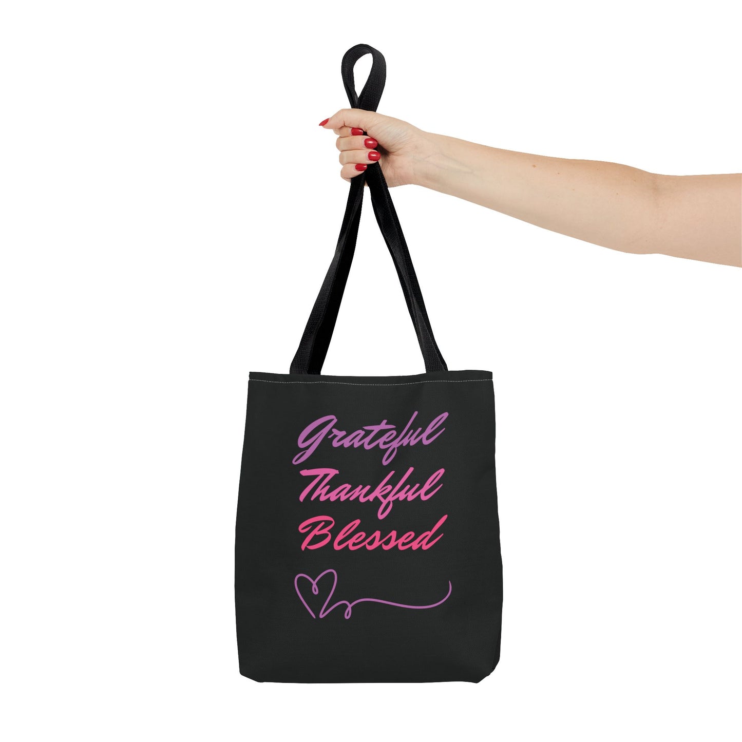 GRATEFUL THANKFUL BLESSED - Inspirational Tote Bag - Perfect for Everyday Use and Gifts