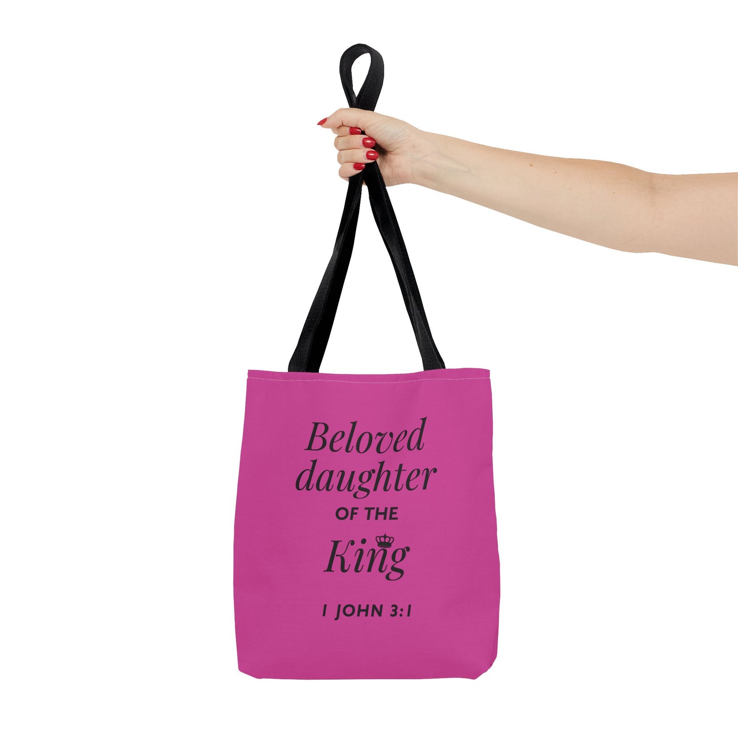 BELOVED DAUGHTER OF THE KING - Inspirational Tote Bag - Perfect for Everyday Use and Gifts