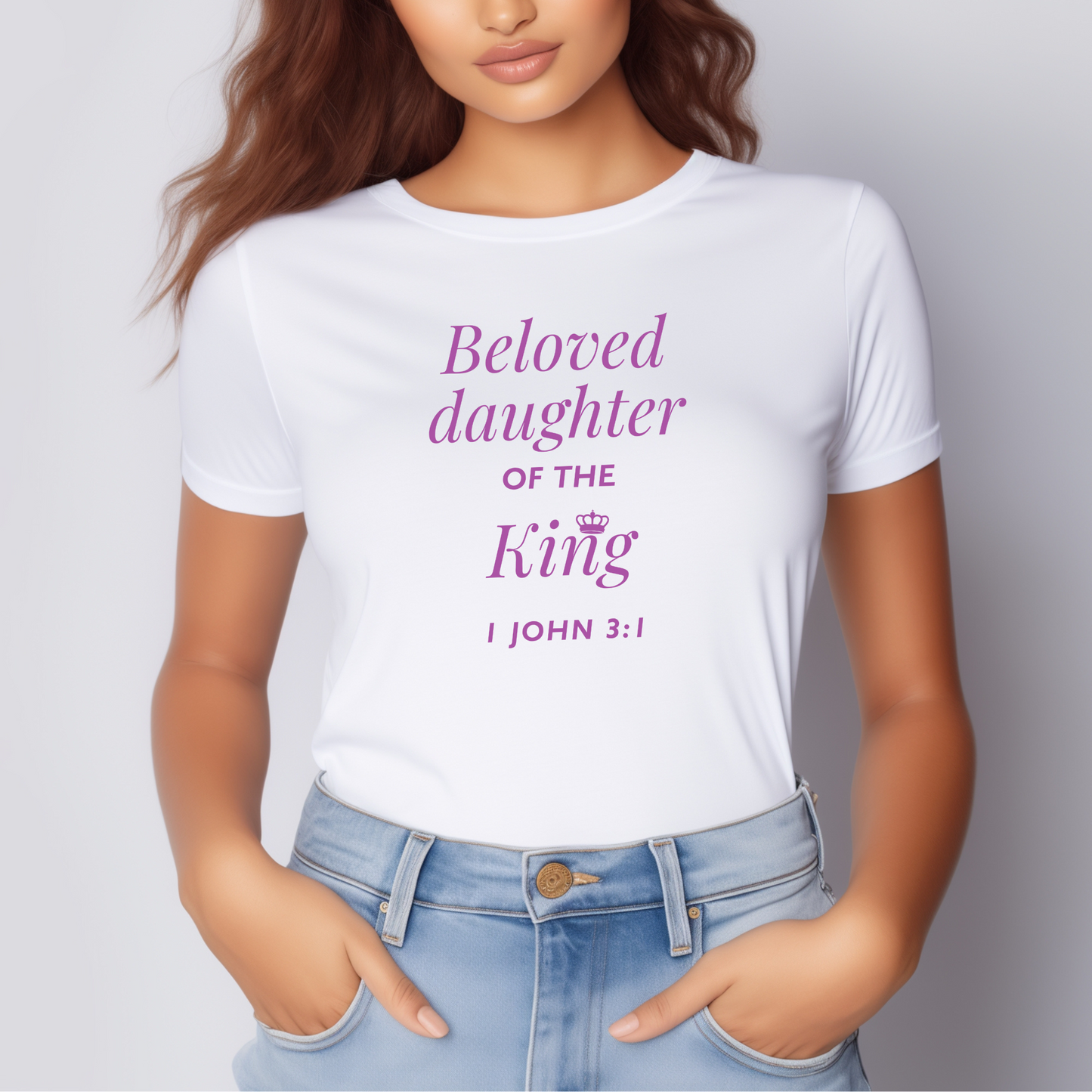 BELOVED DAUGHTER OF THE KING - Women's Favorite Tee (SLIM FIT) (6 colors)