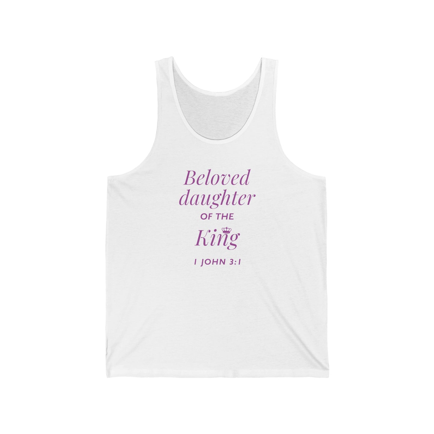 BELOVED DAUGHTER OF THE KING - Unisex Jersey Tank Top (3 colors)