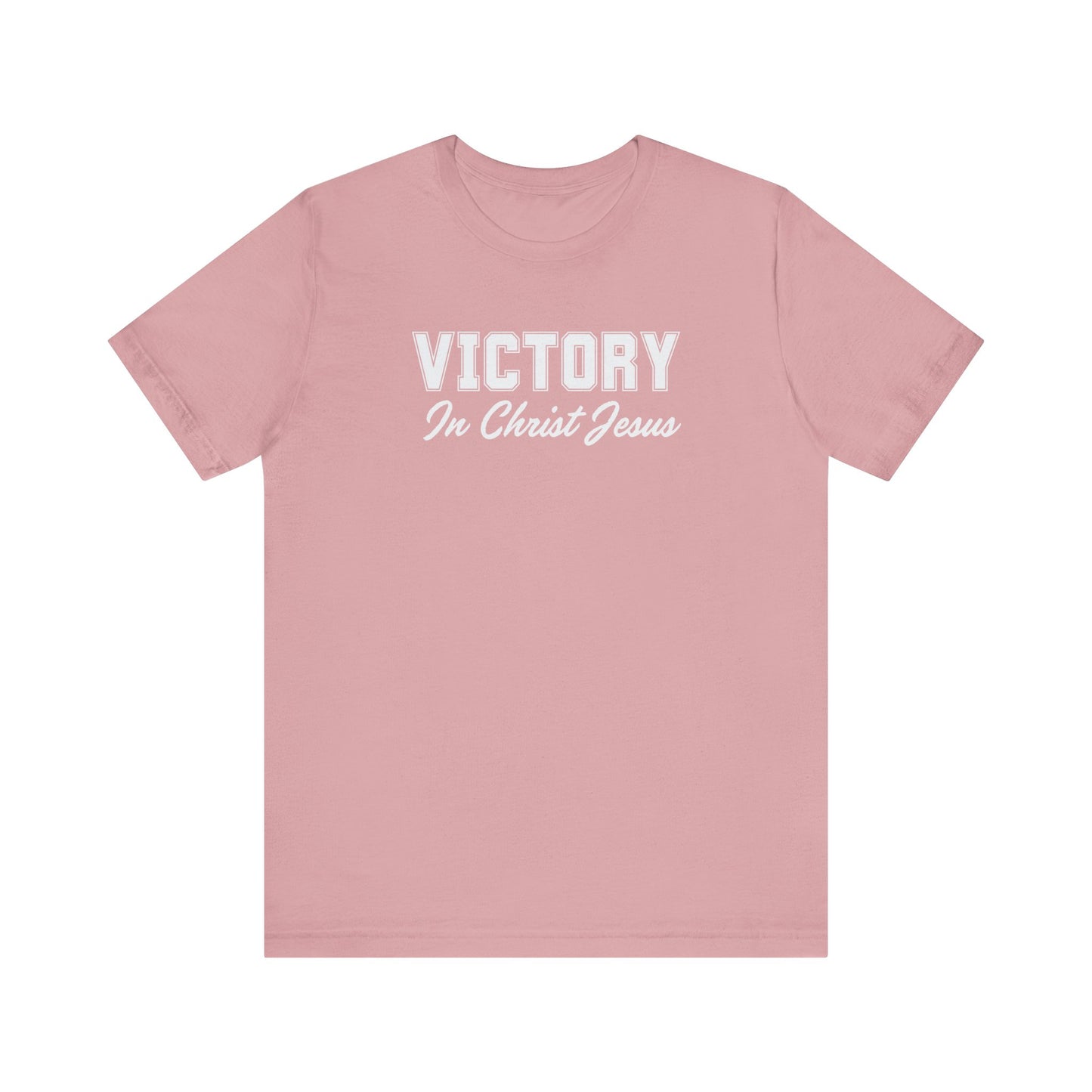 VICTORY IN CHRIST JESUS - Unisex Jersey Short Sleeve Tee (5 colors)